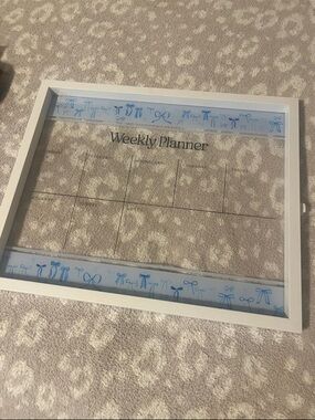 Marshalls White Weekly Planner with Blue Accent
